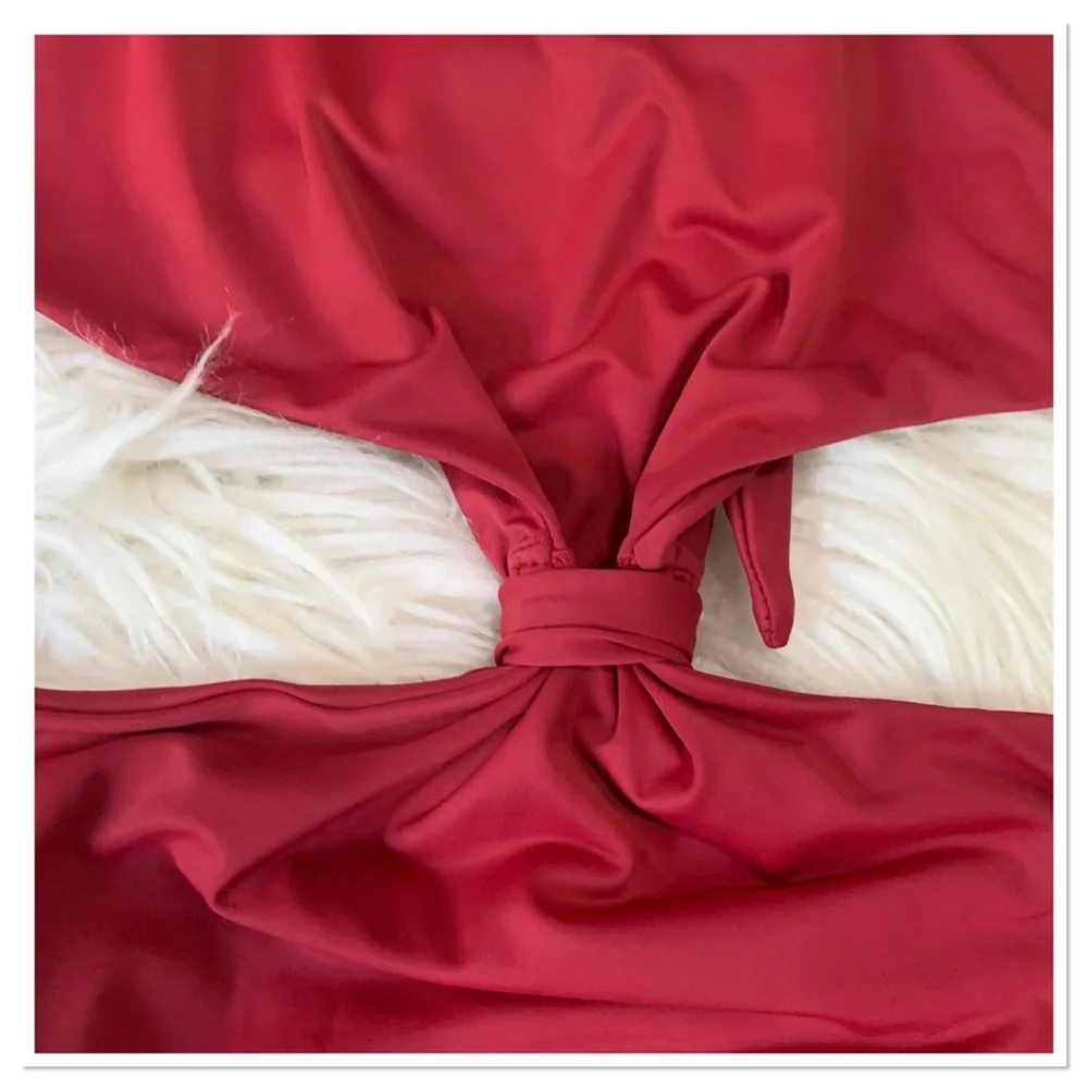 Dippin' Daisy's Cut Out Middle Swimsuit Red Size Medium - Picture 2 of 7